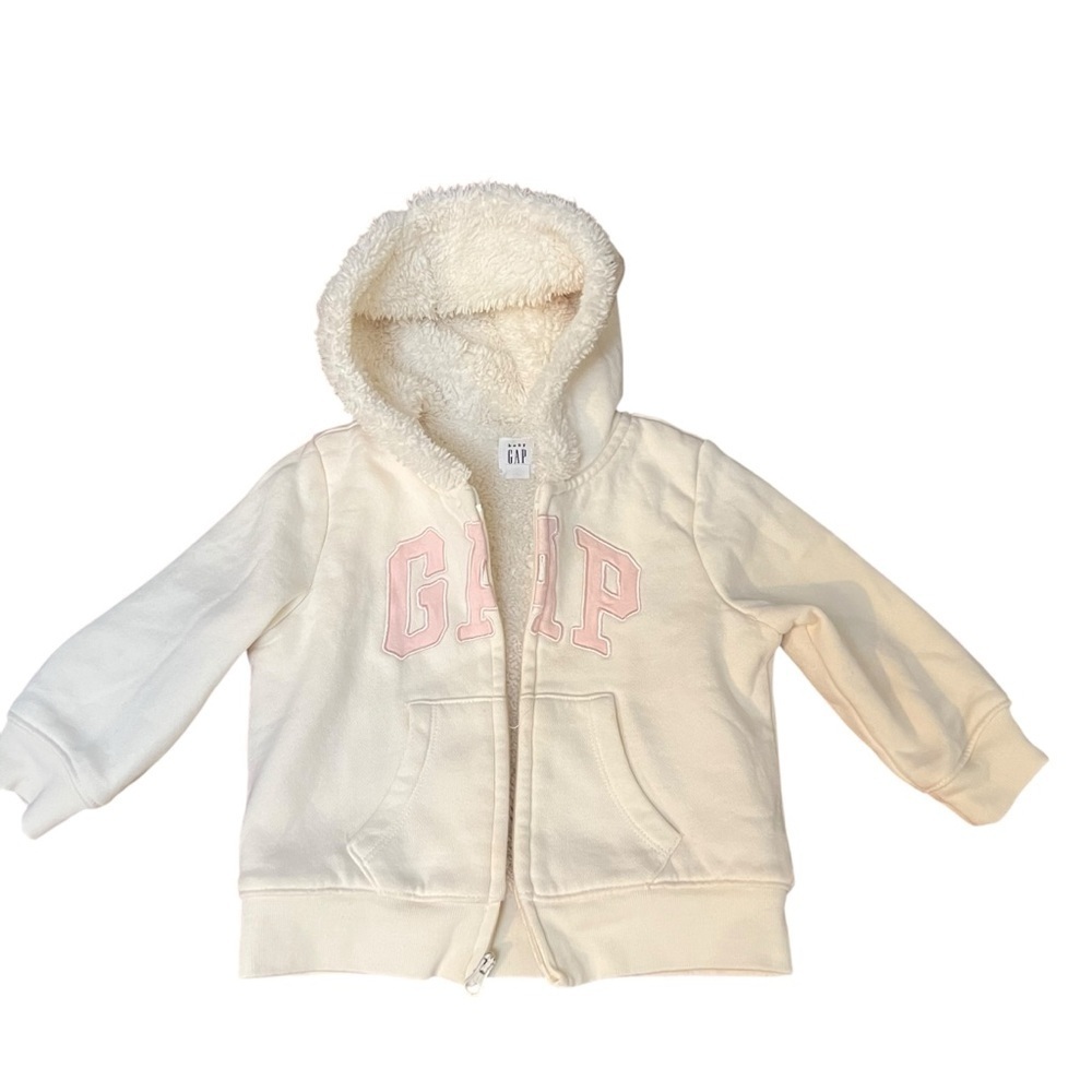 𝅺Baby Gap|Logo CozySherpa Hoodie- Size 12-18months